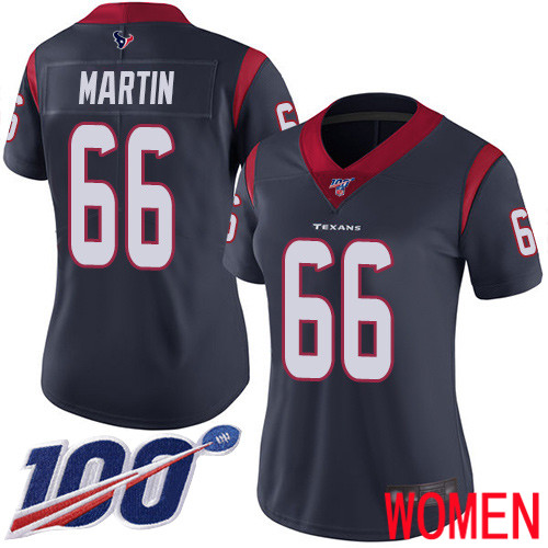 Houston Texans Limited Navy Blue Women Nick Martin Home Jersey NFL Football #66 100th Season Vapor Untouchable